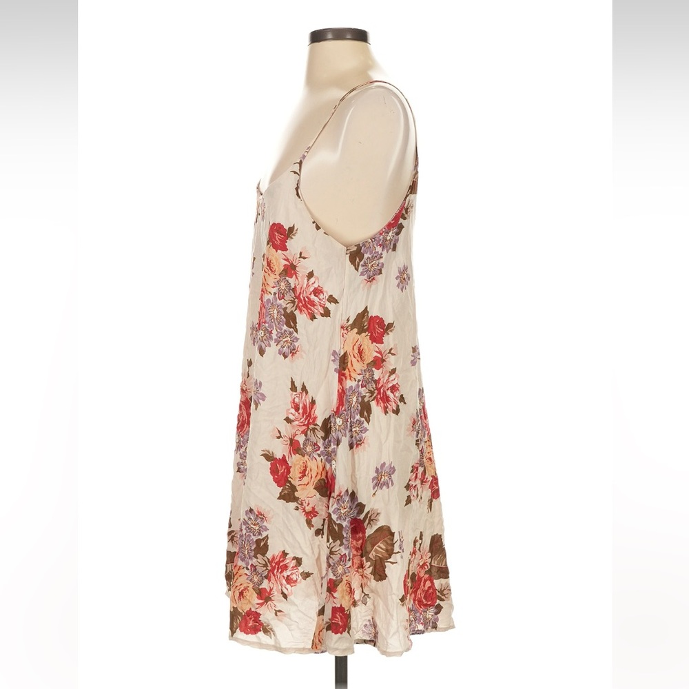 Brandy Melville | Swing Mini Dress Cream Vintage Floral Sleeveless Cotton Small - Picture 5 of 6